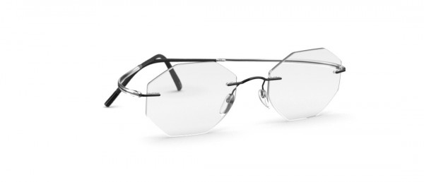 Silhouette Essence gq Eyeglasses, 9045 Black Spirit