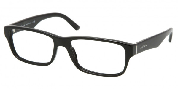 Prada PR 16MVA HERITAGE Eyeglasses, 1AB1O1 HERITAGE GLOSS BLACK (BLACK)