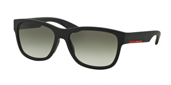 Prada Linea Rossa PS 03QSF LIFESTYLE Sunglasses, DG00A7 BLACK RUBBER (BLACK)