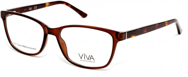Viva VV4515 Eyeglasses, 048 - Shiny Dark Brown