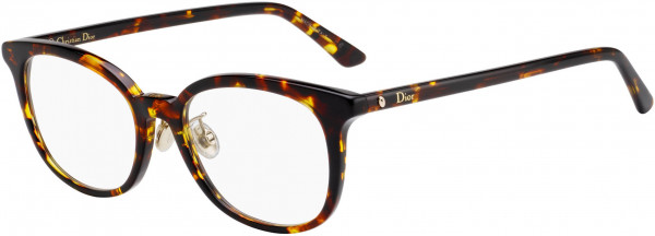 Christian Dior MONTAIGNE 57F Eyeglasses, 0SDP Havana Brown Yellow