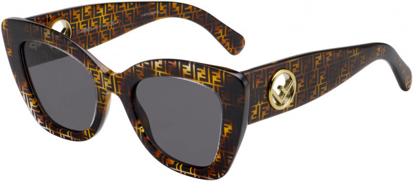 Fendi FF 0327/S Sunglasses, 0086 Dark Havana