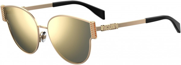 Moschino MOS 028/F/S Sunglasses, 0RHL Gold Black