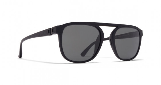 Mykita Mylon PABU Sunglasses, MMT5 PITCH BLACK/SHINY BLACK - LENS: MIRROR BLACK