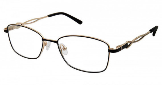 SuperFlex SF-1098T Eyeglasses, 1-BLACK GOLD