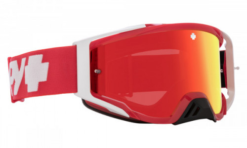 Spy Optic Foundation Mx Goggle Sports Eyewear, Checkers Red / HD Smoke with Red Spectra Mirror - HD Clear