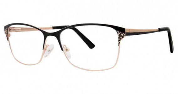 Genevieve Ambitious Eyeglasses, matte black/gold