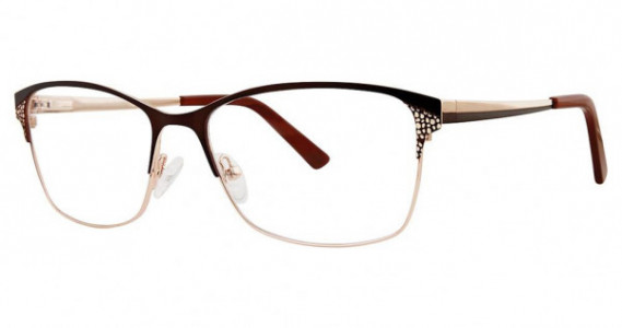 Genevieve Ambitious Eyeglasses, matte brown/gold