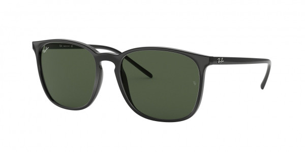 Ray-Ban RB4387 Sunglasses, 601/71 BLACK DARK GREEN (BLACK)