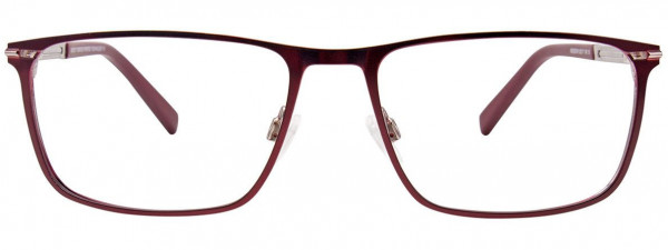 EasyClip EC476 Eyeglasses, 015 - Satin Maroon & Silver