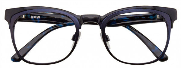 BMW Eyewear B6057 Eyeglasses, 050 - Dark Blue Marbled & Dark Blue