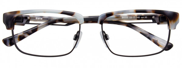 BMW Eyewear B6055 Eyeglasses, 020 - Light Grey & Dark Brown & Charcoal
