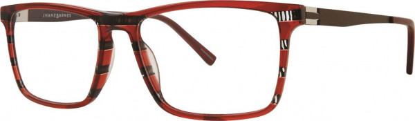 Jhane Barnes Trichotomy Eyeglasses, Red