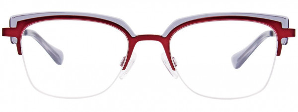 Paradox P5054 Eyeglasses, 030 - Satin Burgundy & Grey Crystal