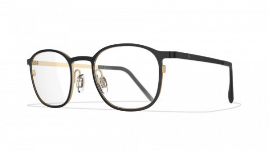 Blackfin Newport Eyeglasses, Black & Gold - C1111