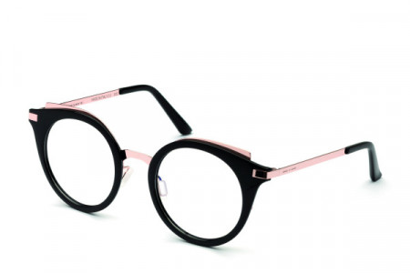 Italia Independent Michelle Eyeglasses, Black/Pink Gold .009.121