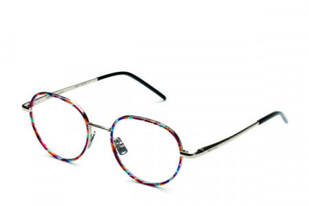 Italia Independent Abel Eyeglasses, Silver/Pop Havana .075.HVP