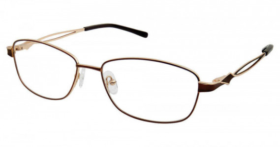 SuperFlex SF-1092T Eyeglasses, 1-BROWN GOLD