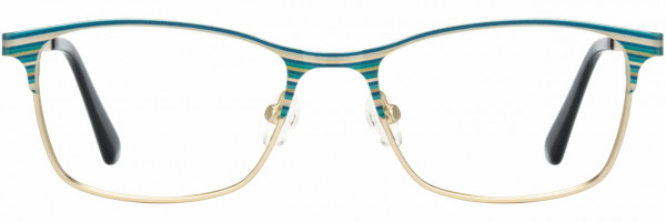 Scott Harris SH-640 Eyeglasses, Pine / Blue / Gold