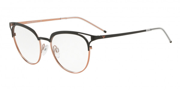 Emporio Armani EA1082 Eyeglasses, 3252 MATTE BLACK & ROSE GOLD (BLACK)