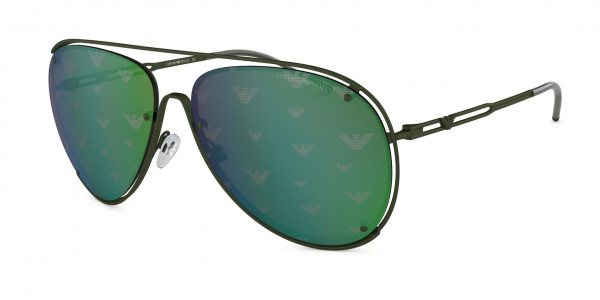 Emporio Armani EA2073 Sunglasses, 32586R MATTE MILITARY GREEN (GREEN)