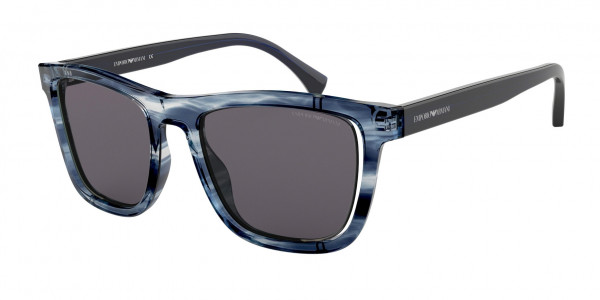 Emporio Armani EA4126F Sunglasses, 572887 BLUE HAVANA (BLUE)