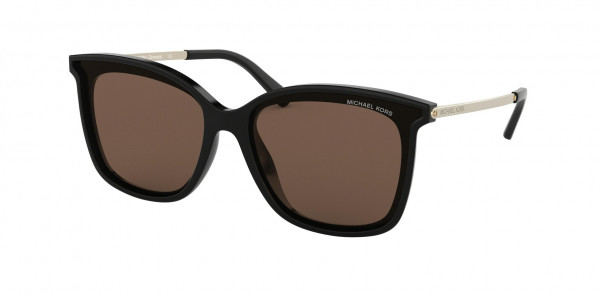 Michael Kors MK2079U ZERMATT Sunglasses, 333273 ZERMATT BLACK BROWN SOLID (BLACK)