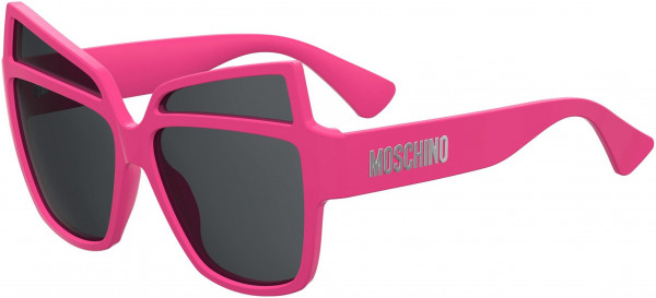 Moschino MOS 034/S Sunglasses, 0MU1 Fuchsia