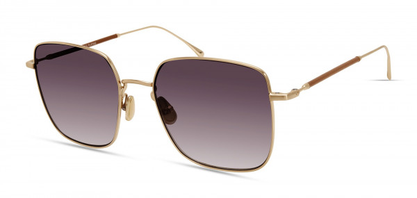 Derek Lam BRITT Sunglasses, Brushed Gold / Tan