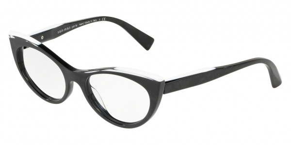 Alain Mikli A03087 Eyeglasses, 004 WHITE/CRYSTAL/BLACK (BLACK)