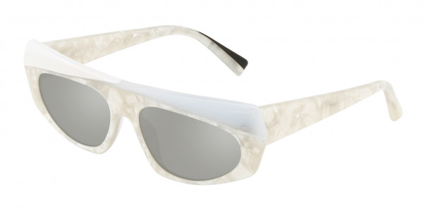 Alain Mikli A05041 POSE Sunglasses, 002/6G BLACK/WHITE/WHITE (WHITE)