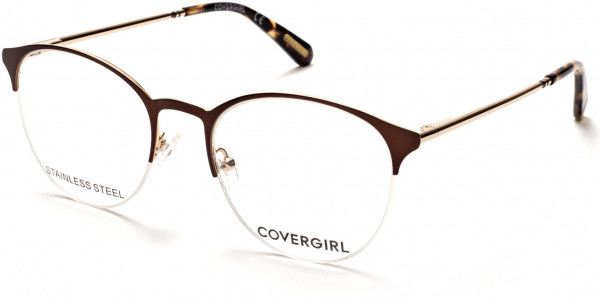 CoverGirl CG0474 Eyeglasses, 049 - Matte Dark Brown