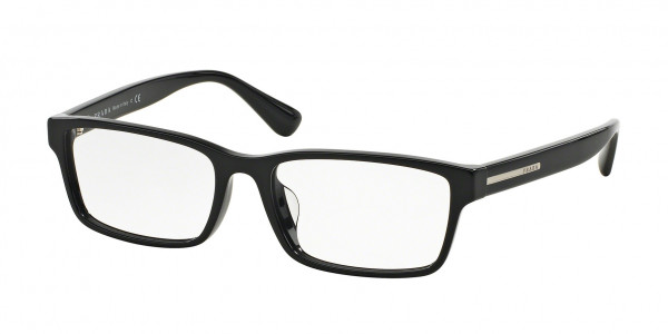 Prada PR 01SV Eyeglasses, 1AB1O1 BLACK (BLACK)