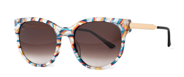 Thierry Lasry Axxxexxxy Vintage Sunglasses, V742 - Vintage White, Blue, Red, Yellow Pattern & Gold