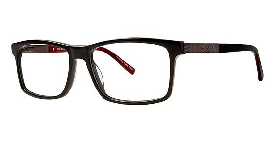 Elan 3718 Eyeglasses, Black/Red