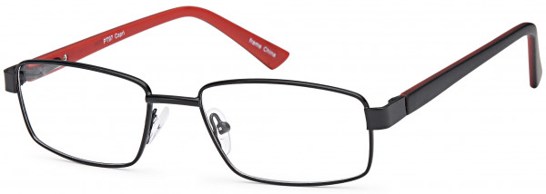 Peachtree PT 97 Eyeglasses, Black Red