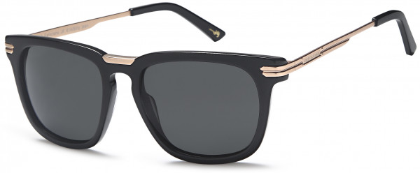 José Feliciano JF 614 Sunglasses, Black/Gold