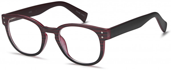 4U US 92 Eyeglasses, Burgundy Black
