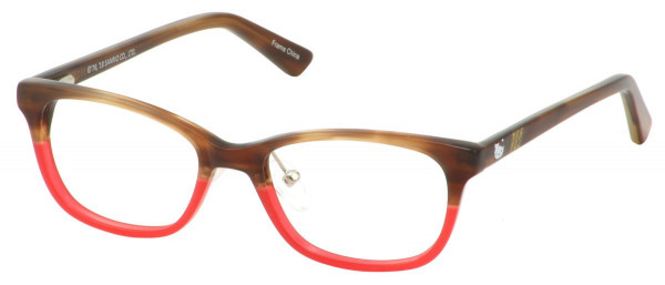 Hello Kitty HK 295 Eyeglasses, 1-BROWN/RED