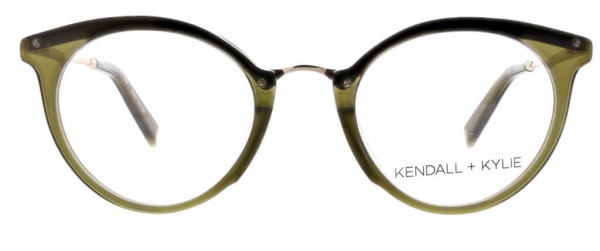 KENDALL + KYLIE Rae Eyeglasses, Moss Green Crystal