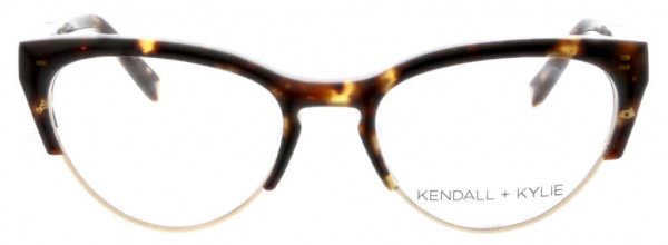 KENDALL + KYLIE Roslyn Eyeglasses, Deep Brunette Tortoise with Shiny Classic Gold