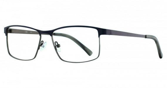 Flextra 1708 Eyeglasses, 414 Matte Navy/ Light Gunmetal