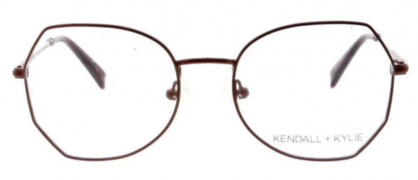 KENDALL + KYLIE JOANNA Eyeglasses, Shiny Brown with Burgundy Pearl