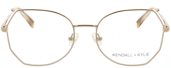 KENDALL + KYLIE JOANNA Eyeglasses, Shiny Light Gold with Gilded Havana