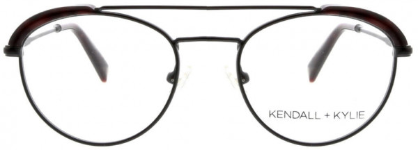 KENDALL + KYLIE Shayne Eyeglasses, Matte Black/Burgundy Pearl