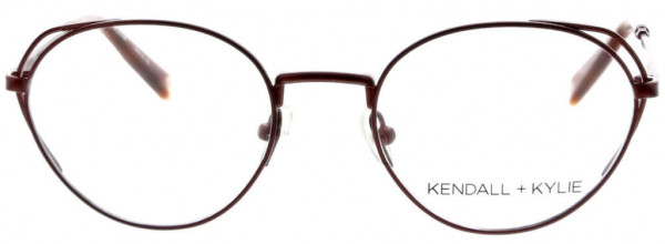 KENDALL + KYLIE Helena Eyeglasses, Satin Cabernet with Caramel Tortoise