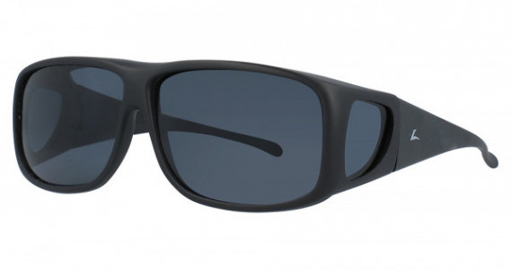 Hilco LEADER FITOVER: DEVON Sunglasses, Matte Black (Grey lens)