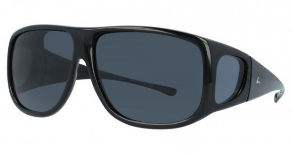Hilco LEADER FITOVER: NANTUCKET Sunglasses, Shiny Black (Gray lens)