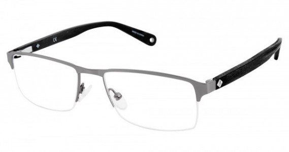 Sperry Top-Sider Peaks Point Eyeglasses, C02 MT GUNMETAL/BLK