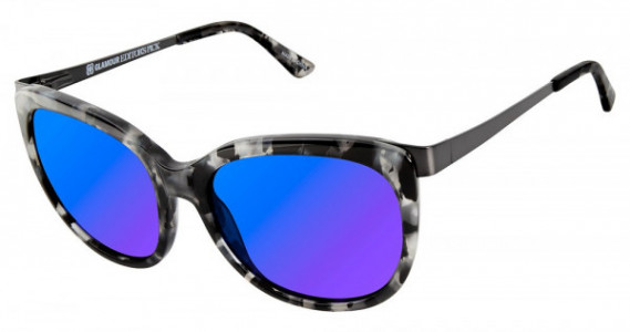 Glamour Editor's Pick GL2010 Sunglasses, C01 Black / Marble (Dark Navy Flash)